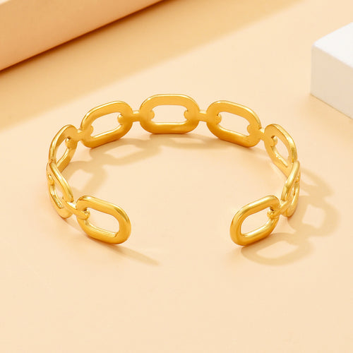 Bracciale in Acciaio Inossidabile con Catena Quadrata – Stile Minimalista