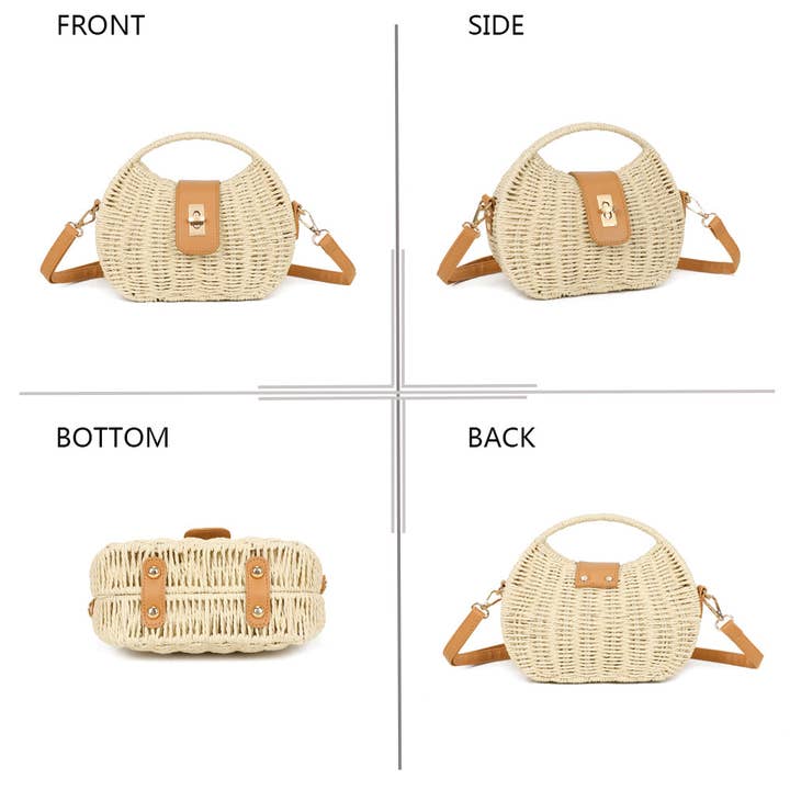 Borsa Palma in Paglia Intrecciata – Stile Bohémien Chic