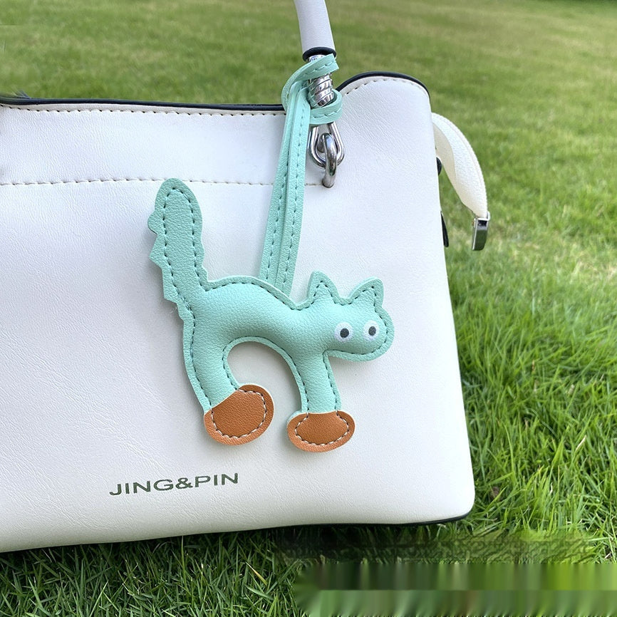 Ciondolo Mini Gatto in Pelle PU