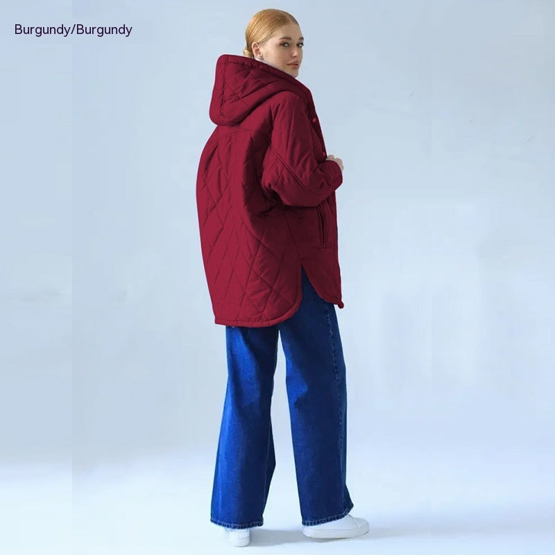 Women's Cotton-padded Clothes European And American Fashion Woman Cotton Dress Coat