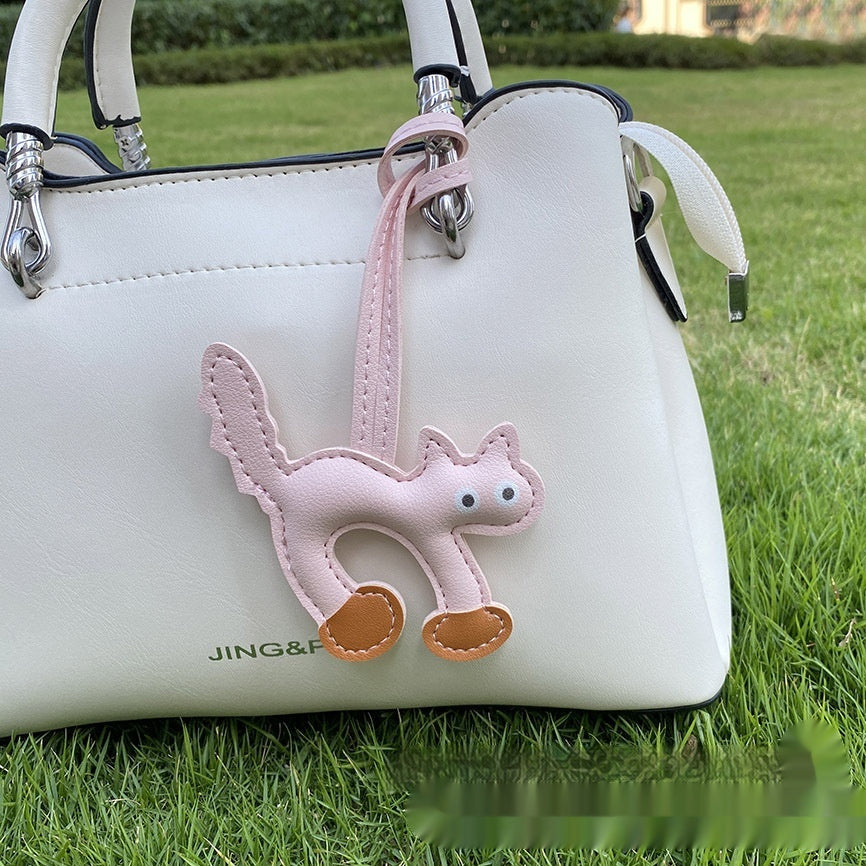 Ciondolo Mini Gatto in Pelle PU
