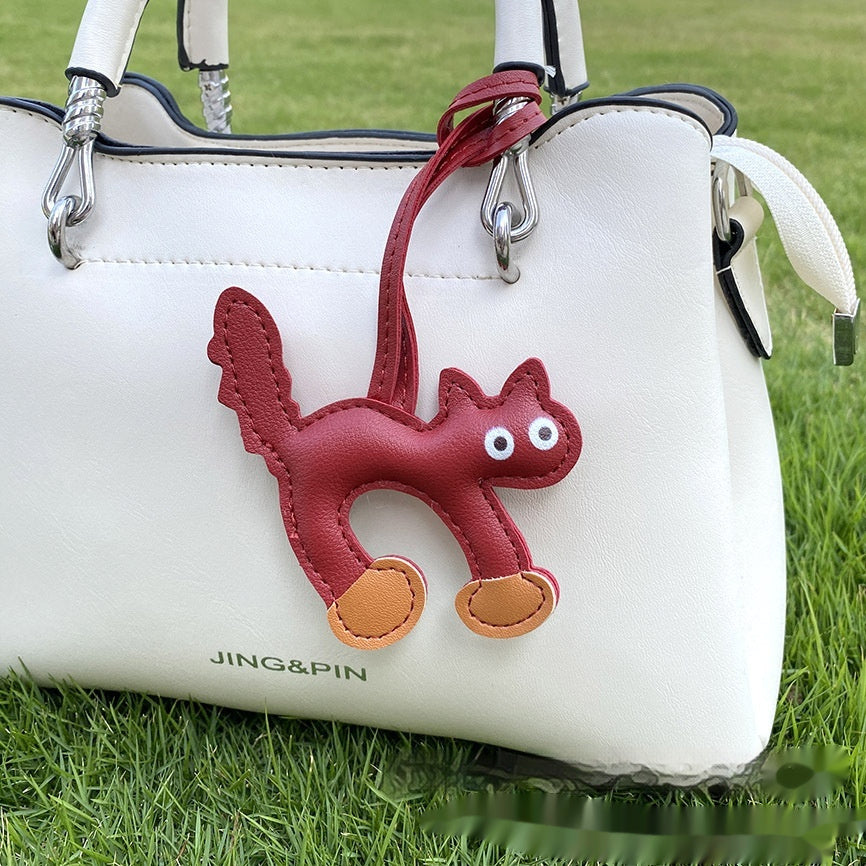 Ciondolo Mini Gatto in Pelle PU