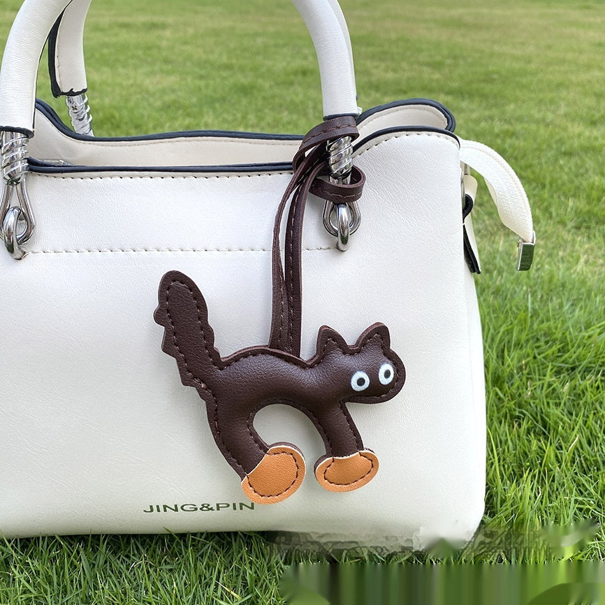 Ciondolo Mini Gatto in Pelle PU